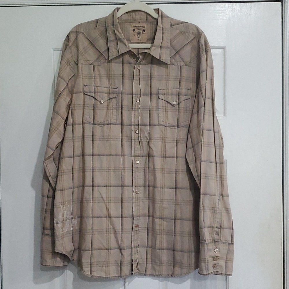 Guess Jeans VINTAGE 1981 button down with pearl snaps size XXL